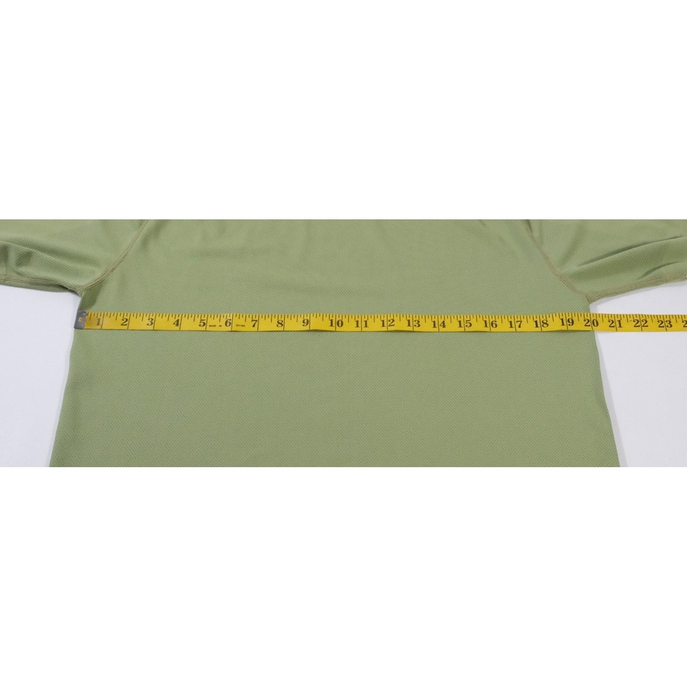 Fabletics Shirt Mens L Green Training Tee Short Sleeve Mesh Performance Raglan - Picture 3 of 5